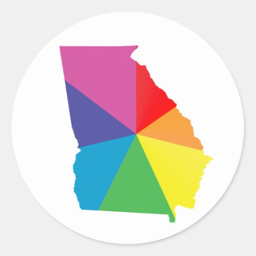 georgia pride classic round sticker