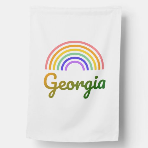 Georgia _ Pride Rainbow Love is Love House Flag
