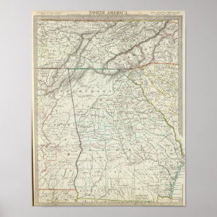 Georgia, pts of NC, SC, Tenn, Ala, Florida Poster