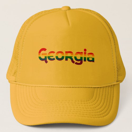 Georgia Rainbow text Hat