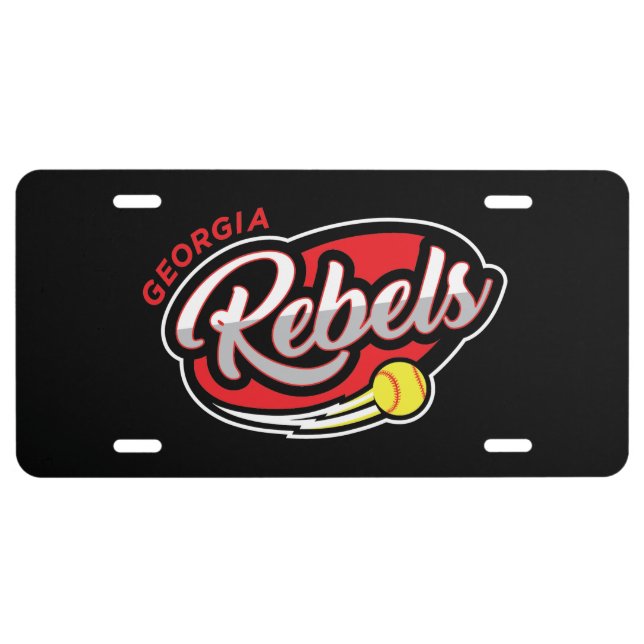 Georgia Rebels License Plate (Front)