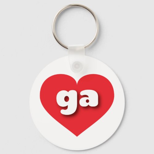 Georgia Red Heart _ I love ga Keychain