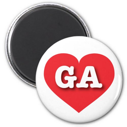 Georgia Red Heart _ I love GA Magnet