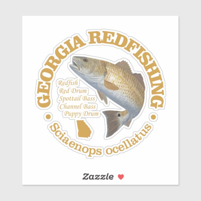 Georgia (redfish) sticker (Sheet)