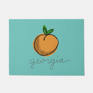 Georgia Retro Peach Doormat
