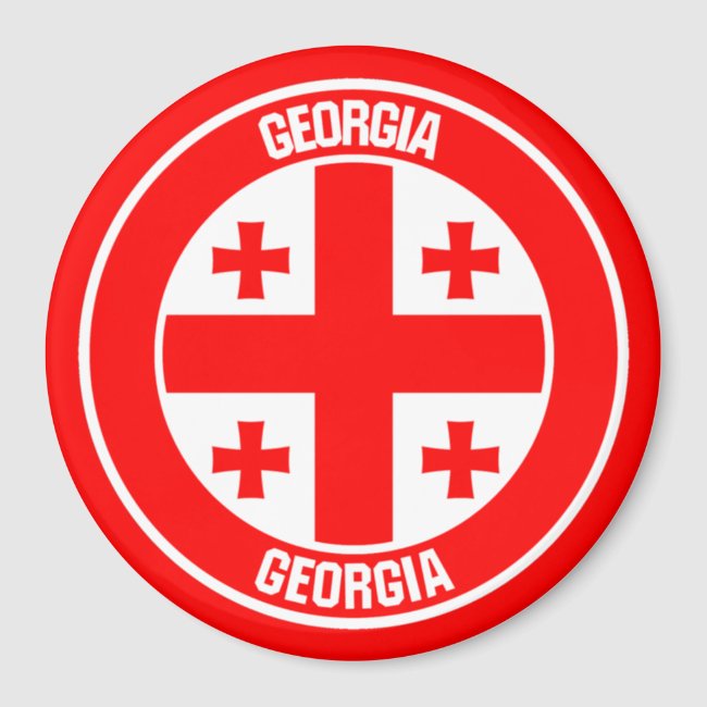 Georgia Round Emblem Magnet