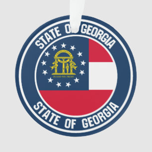 Georgia Round Emblem Ornament