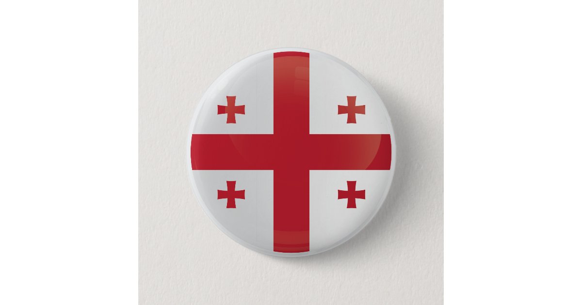 Georgia Round Icon Flag Button | Zazzle