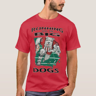 "Georgia-Running With The Big Dogs-Red T-Shirt