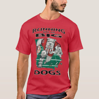 "Georgia-Running With The Big Dogs-Red T-Shirt
