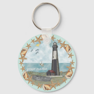 Georgia Shells Lighthouse keychain