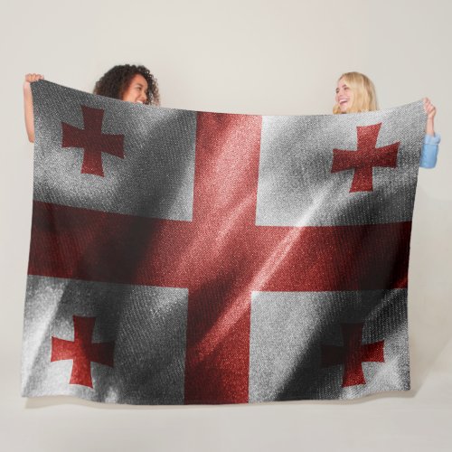 Georgia silk flag fleece blanket