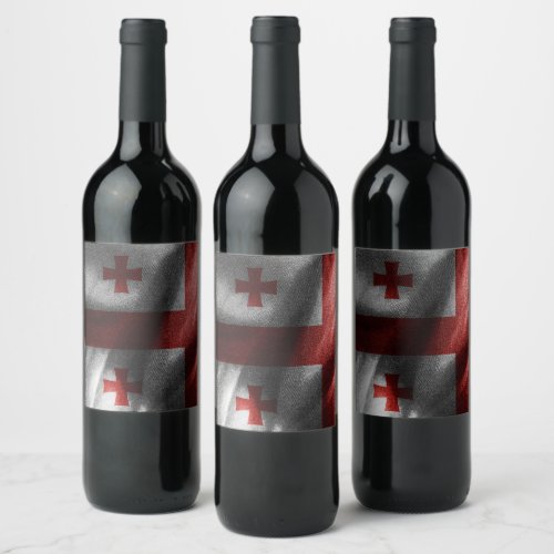 Georgia silk flag wine label