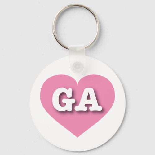 Georgia Solid Pink Heart _ Big Love Keychain