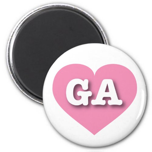 Georgia Solid Pink Heart _ Big Love Magnet