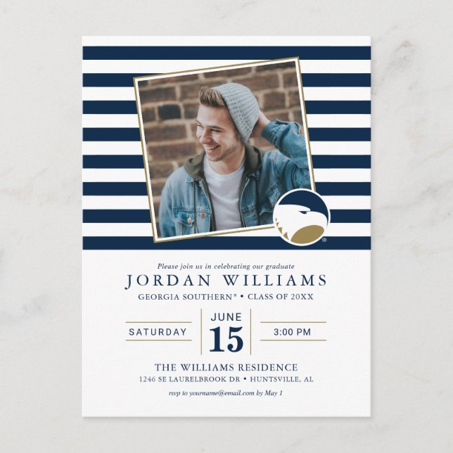 Georgia Southern Future Graduation Announcement Postcard (Front)