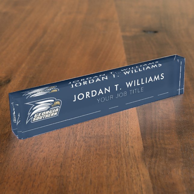Georgia Southern Logo Desk Name Plate (Side)