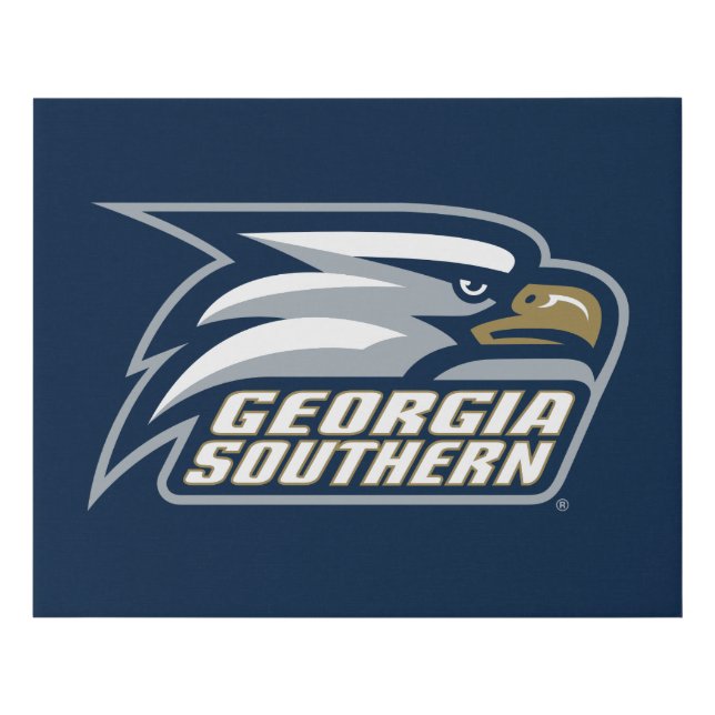 Georgia Southern Logo Faux Canvas Print (Front)