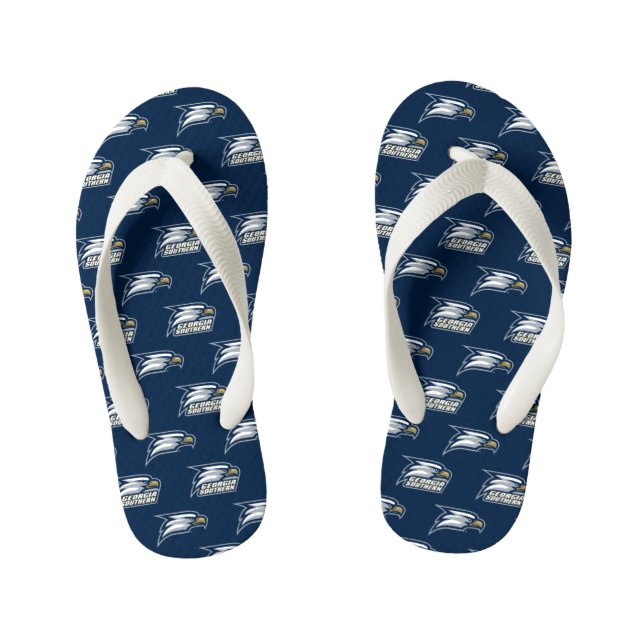 Georgia Southern Logo Kid's Flip Flops (Footbed)