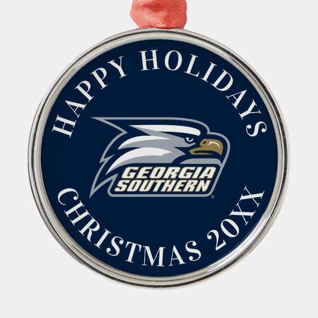 Georgia Southern Logo Metal Ornament (Front)