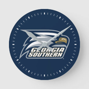 Georgia Southern Logo Round Clock
