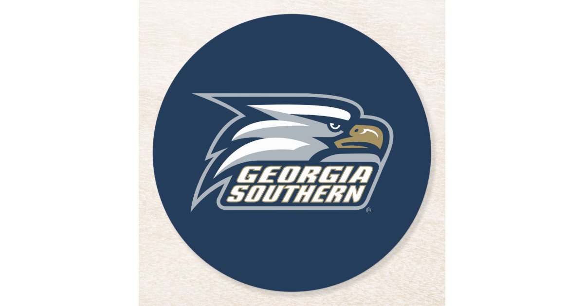Georgia Southern Logo Round Paper Coaster | Zazzle