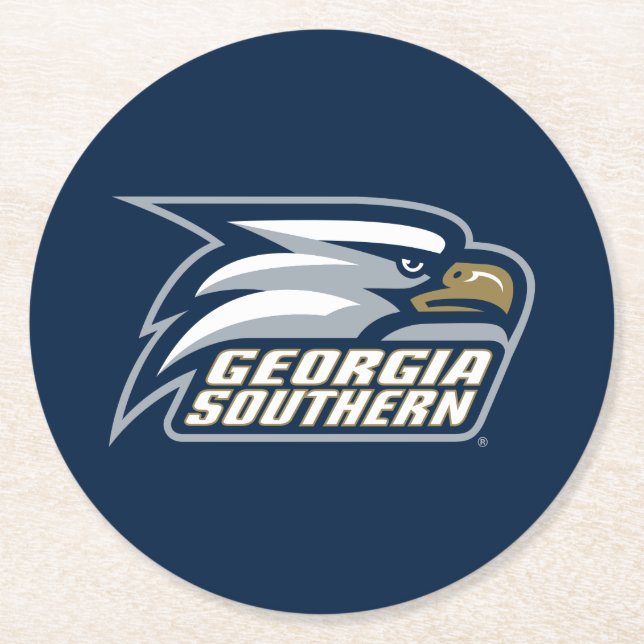 Georgia Southern Logo Round Paper Coaster (Front)