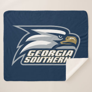 Georgia Southern Logo Sherpa Blanket