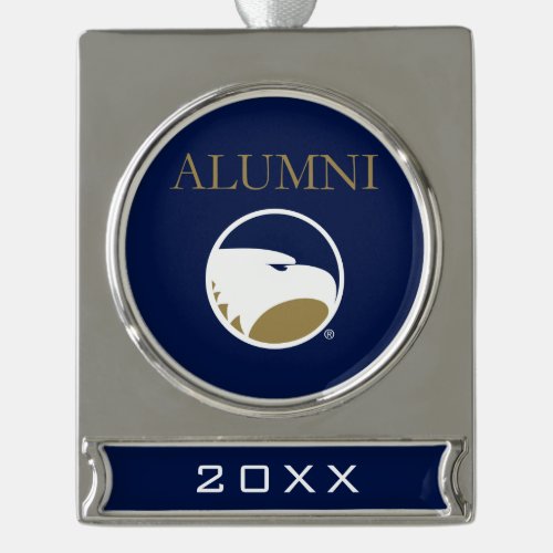 Georgia Southern University Alumni Silver Plated Banner Ornament