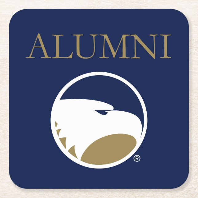 Georgia Southern University Alumni Square Paper Coaster (Front)