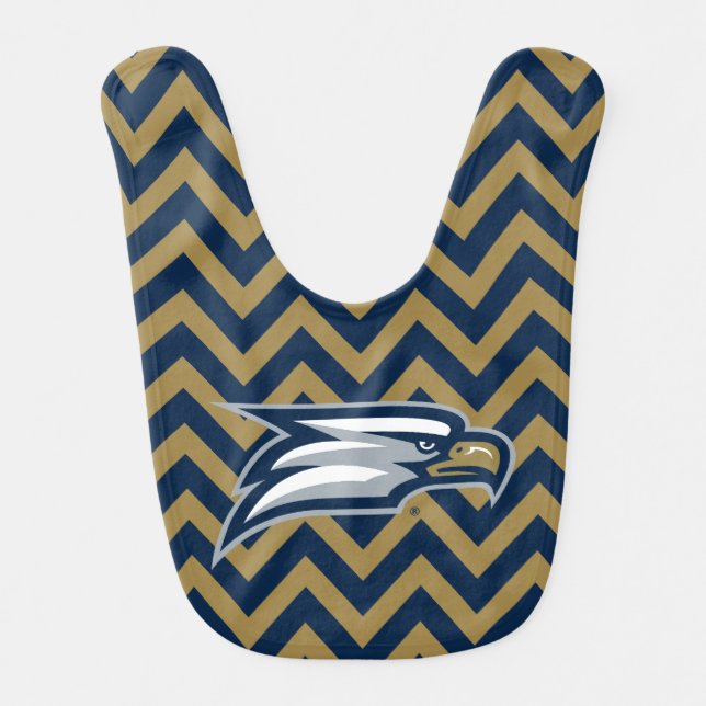 Georgia Southern University  Chevron Pattern Baby Bib (Front)