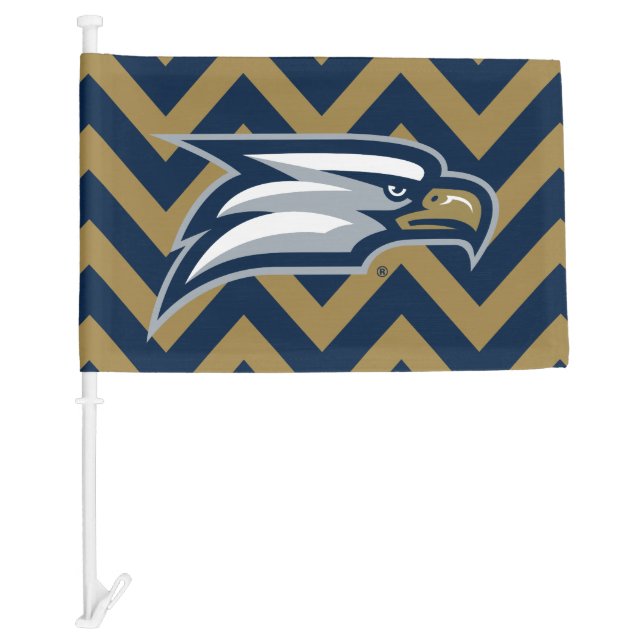 Georgia Southern University  Chevron Pattern Car Flag (Front)