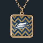 Georgia Southern University  Chevron Pattern Gold Plated Necklace<br><div class="desc">Check out these new Georgia Southern University designs! Show off your GSU Eagles pride with these new Georgia Southern University products. These make perfect gifts for the Eagles student, alumni, family, friend or fan in your life. All of these Zazzle products are customizable with your name, class year, or club....</div>
