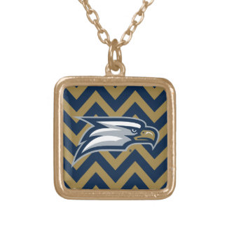 Georgia Southern University Chevron Pattern Gold Plated Necklace