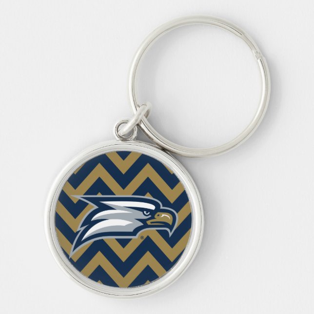 Georgia Southern University  Chevron Pattern Keychain (Front)