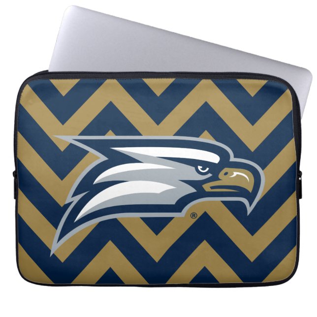 Georgia Southern University  Chevron Pattern Laptop Sleeve (Front)