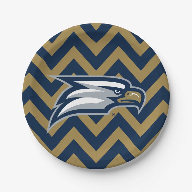Georgia Southern University  Chevron Pattern Paper Plates (Front)