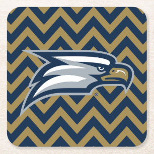 Georgia Southern University Chevron Pattern Square Paper Coaster