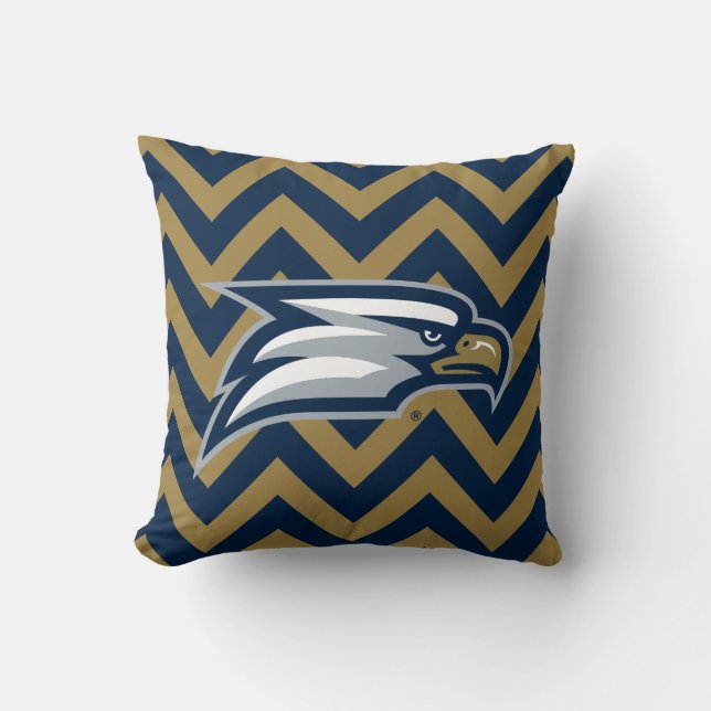 Georgia Southern University  Chevron Pattern Throw Pillow (Front)