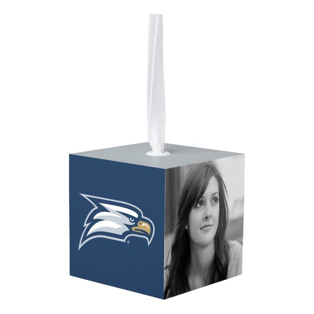 Georgia Southern University Cube Ornament (Back Angled)