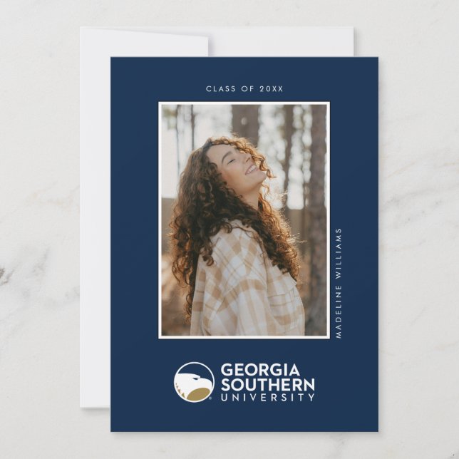 Georgia Southern University Graduation Eagle Announcement (Front)