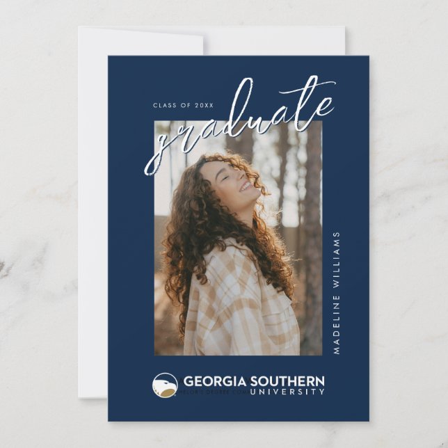 Georgia Southern University Graduation Eagle Announcement (Front)
