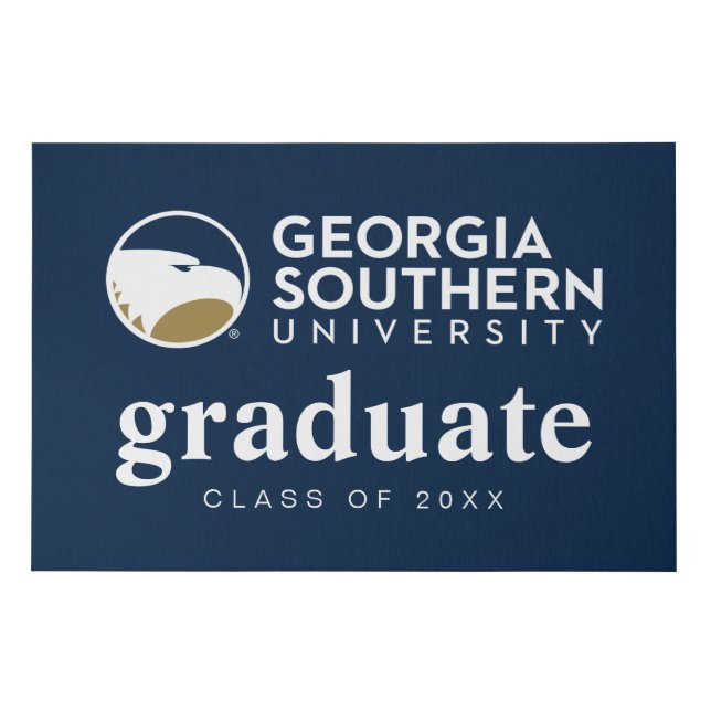 Georgia Southern University Graduation Eagle Faux Canvas Print (Front)