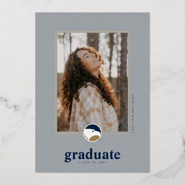 Georgia Southern University Graduation Eagle Foil Invitation (Front)