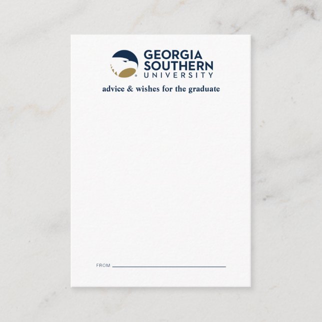Georgia Southern University Graduation Eagle Note Card (Front)