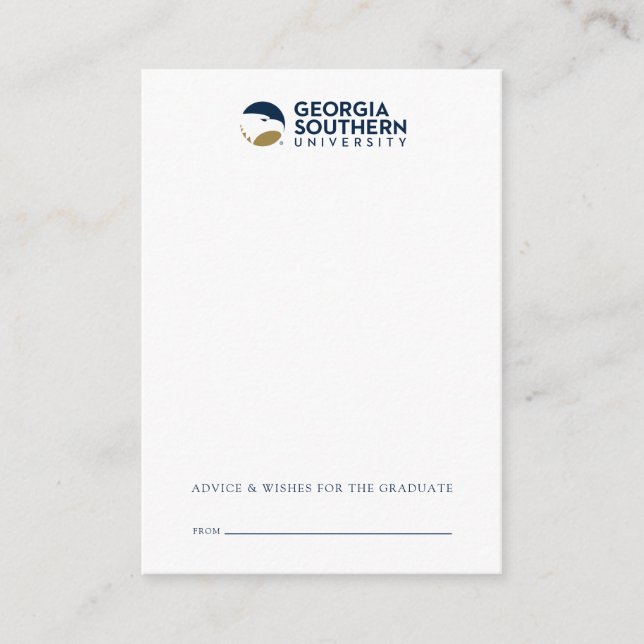 Georgia Southern University Graduation Eagle Note Card (Front)