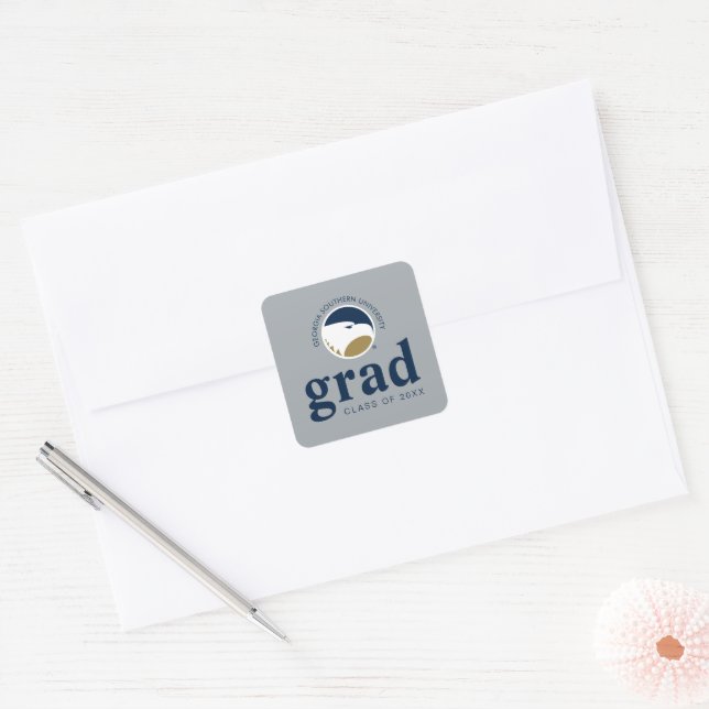 Georgia Southern University Graduation Eagle Square Sticker (Envelope)
