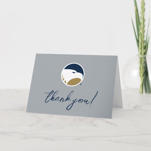 Georgia Southern University Graduation Eagle Thank You Card (Front)