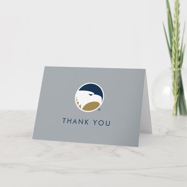 Georgia Southern University Graduation Eagle Thank You Card (Front)