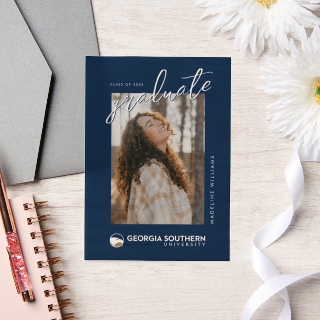 Georgia Southern University Graduation Eagle Vellum Invitations (Wedding)